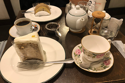 Chiffon cake afternoon tea set